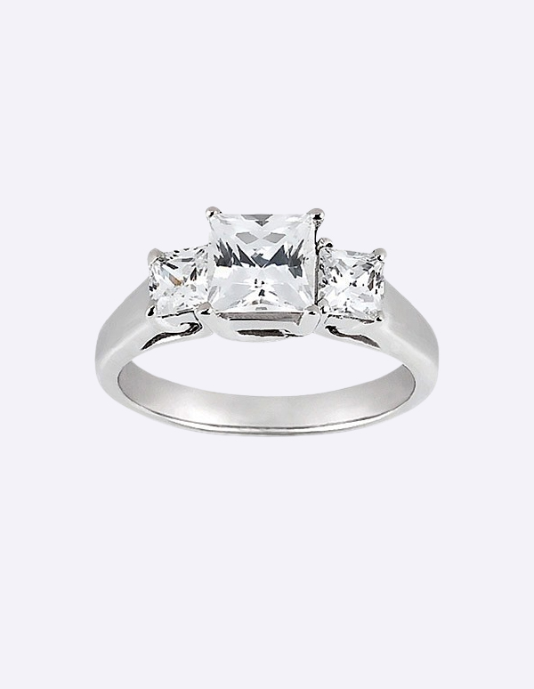 Engagement Rings Three Stones Princess