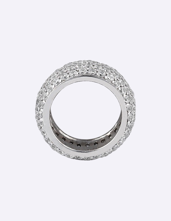 Second image of Eternity Round Wedding Bands