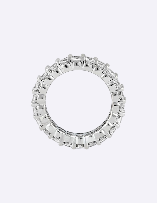 Second image of Eternity Round Wedding Bands